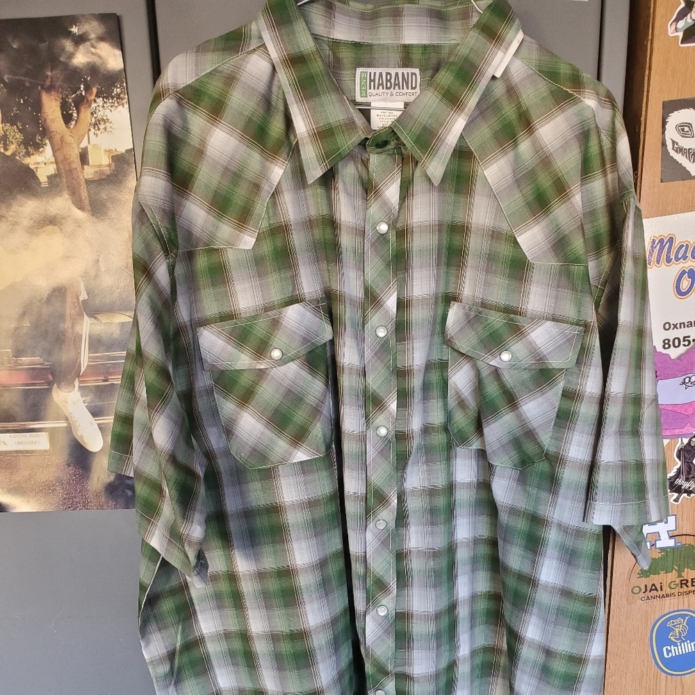 Green dress shirt